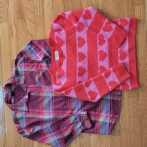 Girls Red & Pink Top Bundle ❤️🩷